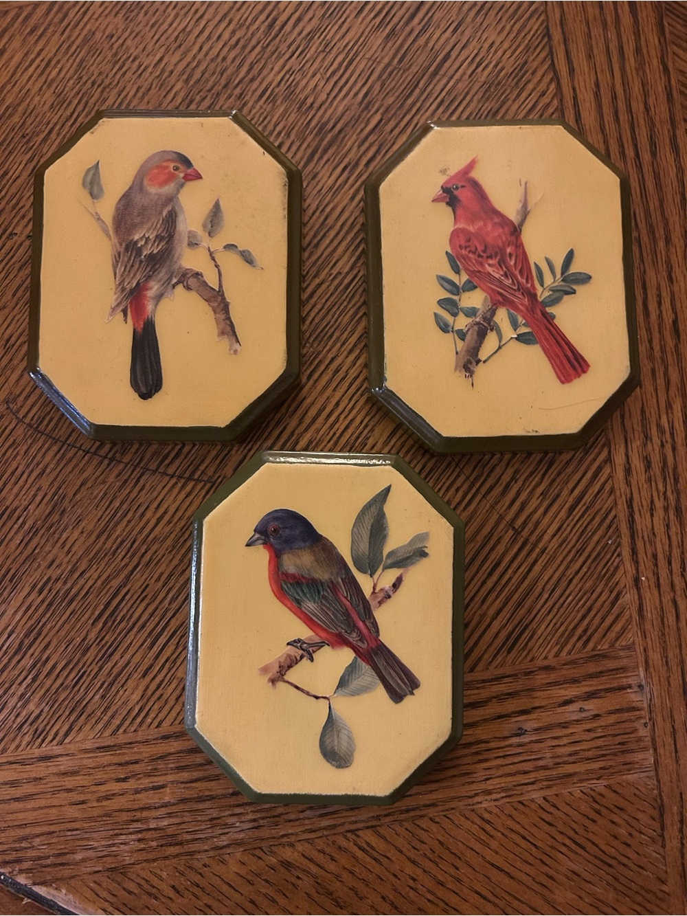 Vintage Bird Plaques